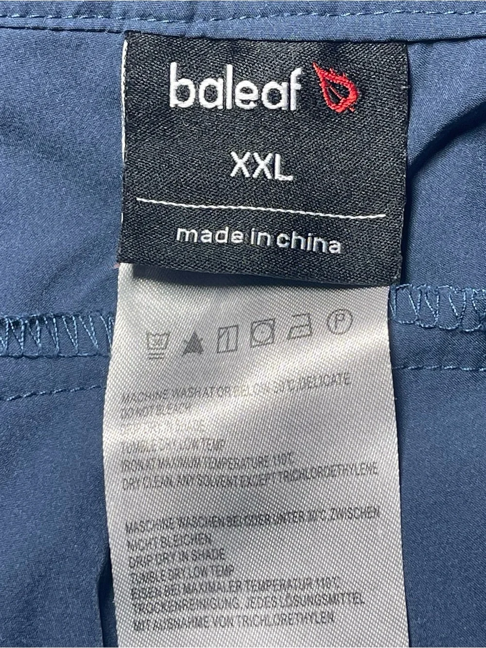 BALEAF Men’s XXL Navy Blue Performance Outdoor Shorts Nylon Spandex Cargo